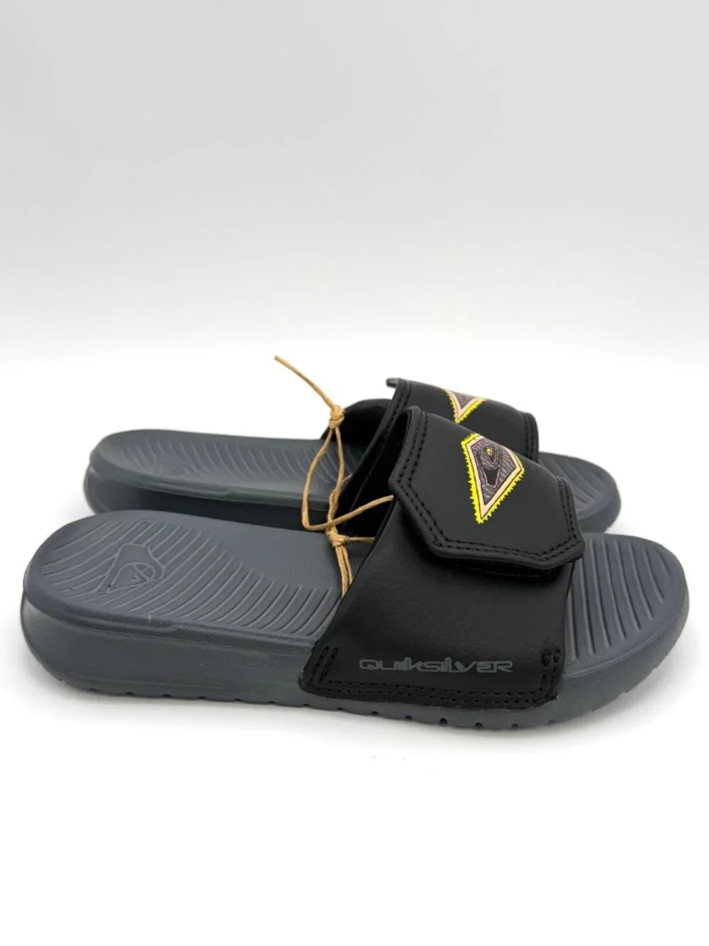 Quiksilver Bright Coast Adjust Boys Black Slide Sandals Little Kid US 11 NWT